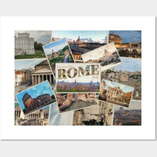 Greetings from Rome in Italy vintage style retro souvenir Posters and Art